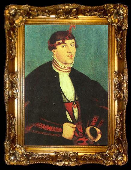 framed  Lucas  Cranach Young Bridegroom, ta009-2